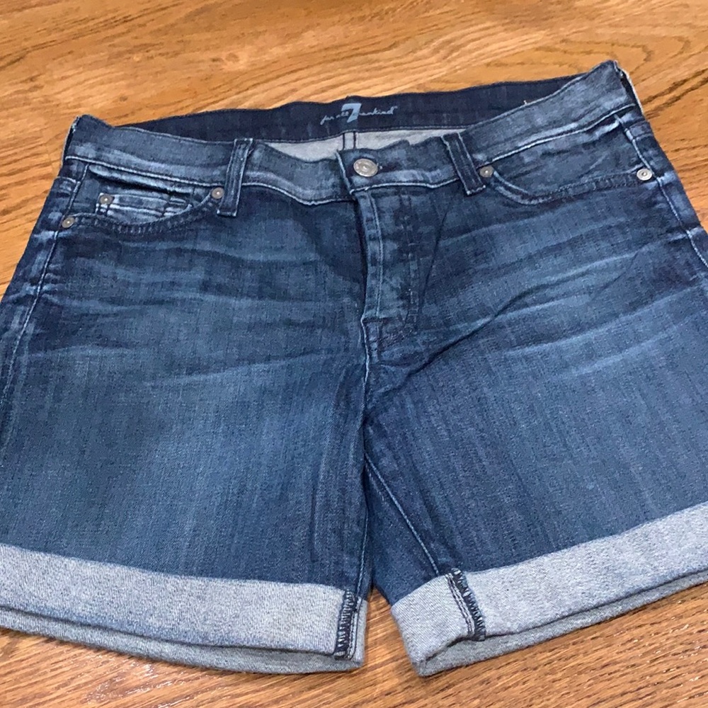 Mid-Rise Denim Shorts